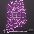 Pink Neon Lamp Combination With Artistic Design Wall Decor And Plug Switch
