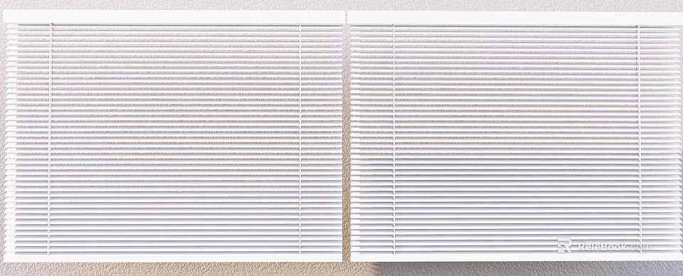White Modern Venetian Blinds With Adjustable Slats For Window Light Control 3d model 