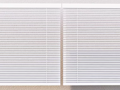White Modern Venetian Blinds With Adjustable Slats For Window Light Control 3d model