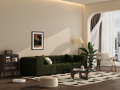 Quiet living room home living room 3d model