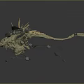 Fantasy Character Design Featuring Mechanical Aquatic Creature With Spikes And Transparent Sections