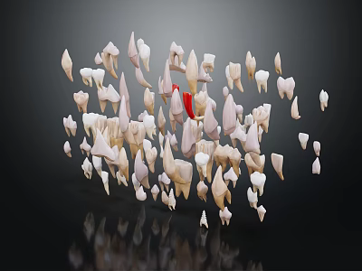 Modern Teeth Various Teeth Animal Teeth 3d model