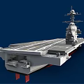 modern warship aircraft carrier 3d model
