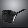 Vintage Metal Household Pot With Handle For Daily Kitchen Use