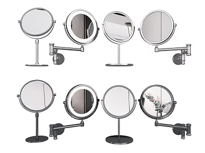 Multiple Mirror Designs Featuring Tabletop Stand And Wall Mounted Adjustable Styles For Home Decor 3d model
