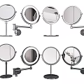 Multiple Mirror Designs Featuring Tabletop Stand And Wall Mounted Adjustable Styles For Home Decor 3d model