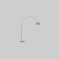 Modern Arc Design Floor Lamp With Metal Structure And Spherical Shade For Home Interior Lighting