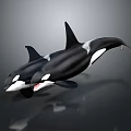 Dynamic Orca Whales Jumping In Water With Surface Reflection And Movement 3d model