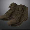 Brown Lace Up Leather Work Boots With Durable Sole And Outdoor Design