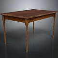 Sturdy Wooden Rectangular Table With Simple Design And Elegant Legs Perfect For Home Use