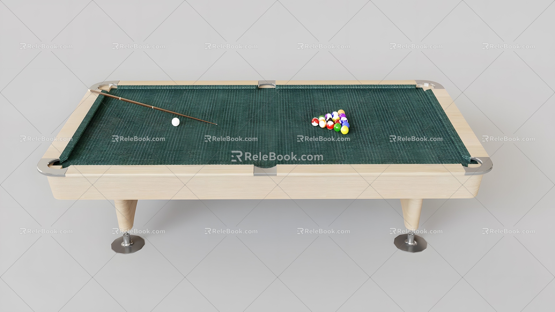 Modern billiard table modern equipment equipment billiard table table entertainment game billiard cue snooker 3d model