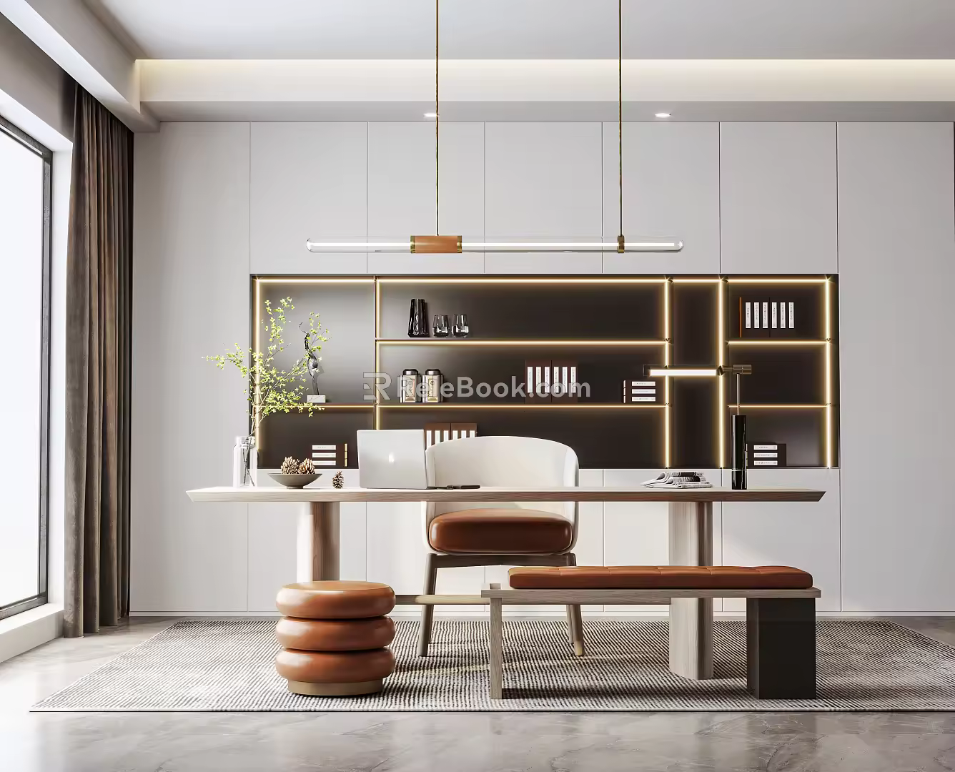 Light Luxury Study 3d model