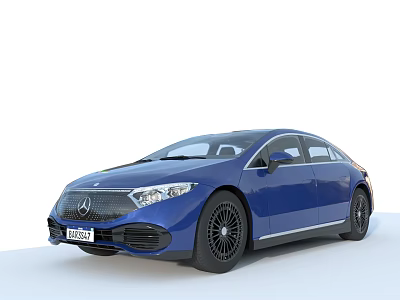 Blue Mercedes Benz Sedan Featuring Modern Sleek Exterior And Stylish Alloy Wheels 3d model