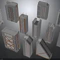 Modern Architectural High Rise Models Featuring Diverse Designs And Unique Structures
