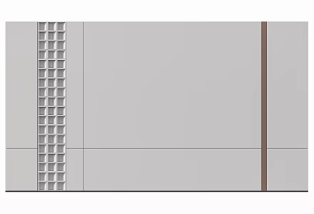 Sofa background wall cream medieval background wall 3d model
