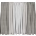 Double Layer Modern Curtains With Dark Textured Outer And White Sheer Inner Panels 3d model