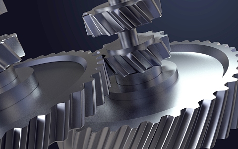 modern gear mechanical gear 3d model