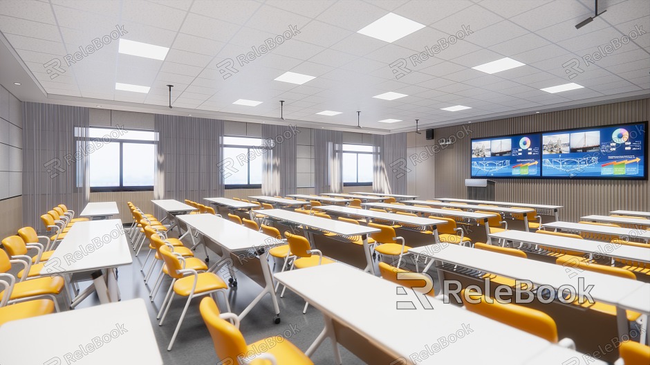 Modern Classroom Multimedia Teaching Scientific Research Room Training Classroom Teaching Conference Room Command Room model