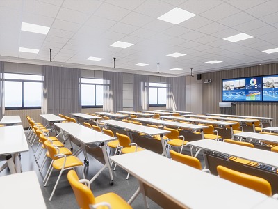 Modern Classroom Multimedia Teaching Scientific Research Room Training Classroom Teaching Conference Room Command Room model