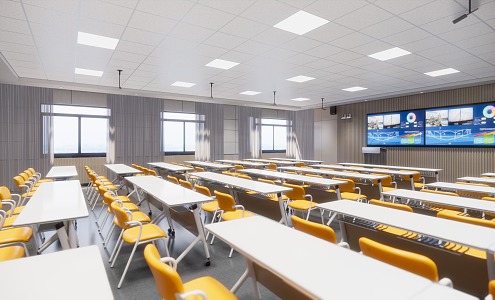 Modern Classroom Multimedia Teaching Scientific Research Room Training Classroom Teaching Conference Room Command Room 3d model