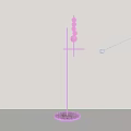 Modern Floor Lamp With Golden Stand And White Spherical Bulbs In Minimalist Design