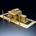 Ancient Architecture Model With Detailed Columns Steps And Symmetrical Design 3d model