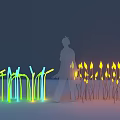 Modern atmosphere lamp star lamp lawn lamp 3d model