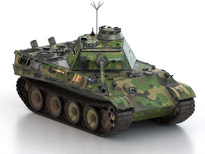 Panther Tank Armored Vehicle 3d model