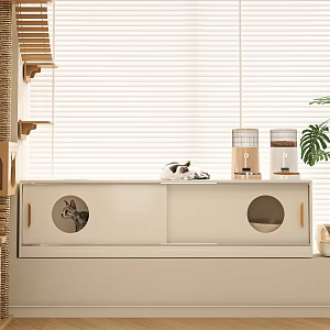 Cat Climbing Rack Bay Window Cabinet Storage Cabinet 3d model