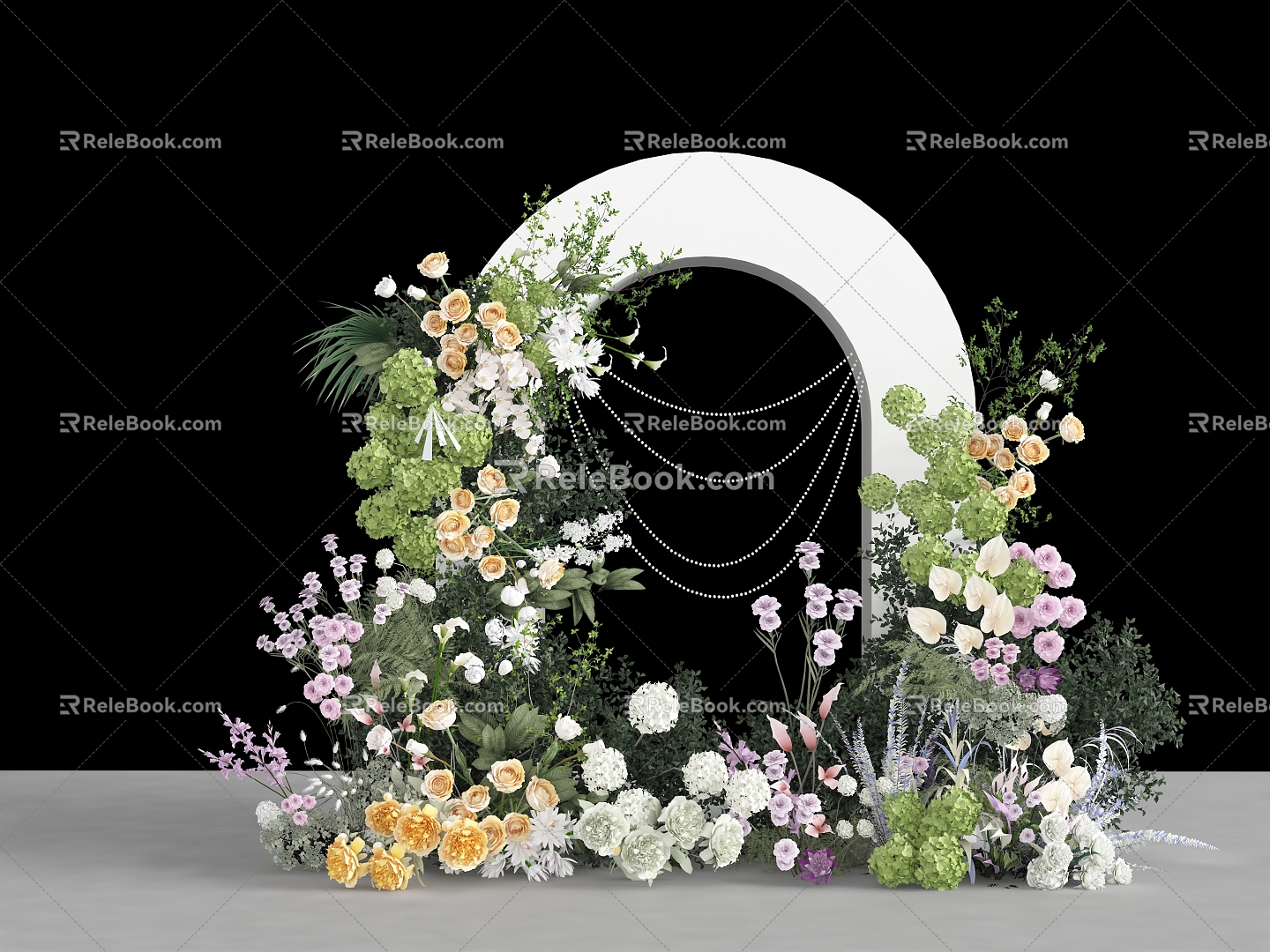 Beautiful Wedding Stage Meichen DP Point Pin Point 3d model