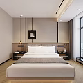 Stylish Modern Hotel Guest Room With Large City View Window And Comfortable King Size Bed