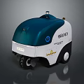 Smart Computer Controlled Intelligent Robot Jing Xiaobai With Blue White Body And Wheels