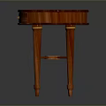 Elegant Mahogany Round Side Table With Carved Legs And Drawer Knob