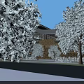 Aerial Planning of Modern Building With Traditional Roof Glass Windows and Landscaped Surroundings