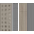 Various Styles Wall Paneling For Interior Design With Wooden Slatted Perforated And Grid Patterns