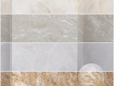 Natural Marble Tile Components With Various Textures And Different Color Patterns 3d model
