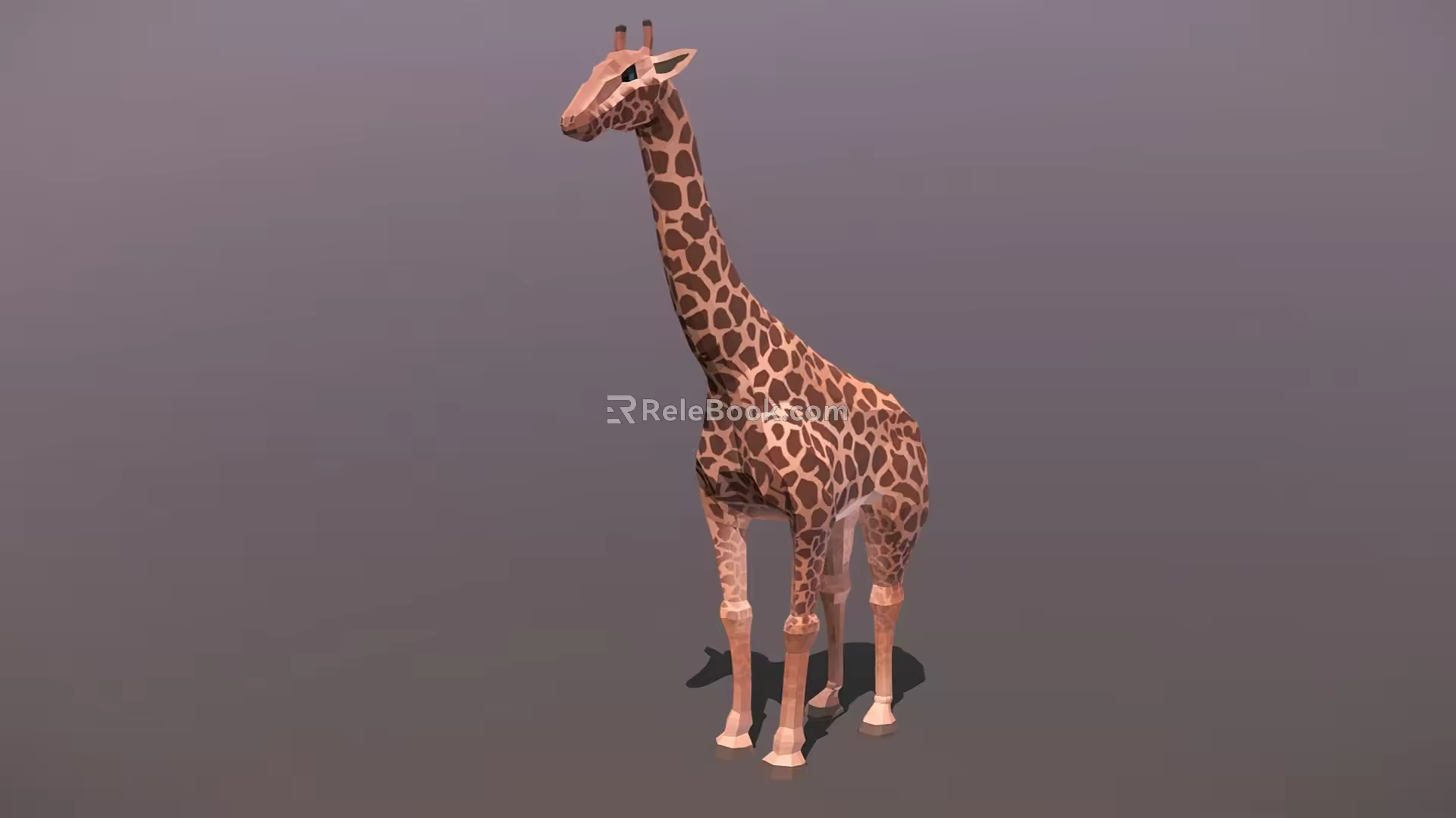 Cartoon Giraffe Three Shading Two Giraffe Toy Cartoon Animal African Animal Low Face Number Low Model Simple Model Video Level Super Realistic 3d model