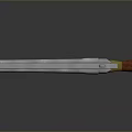 Vintage Weapon Design With Silver Barrel Wooden Grip And Gold Accents