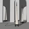 Modern floor lamp Triangle tower floor lamp 3d model