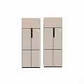 Two Modern Side by Side Multi door Refrigerators In Beige With Sleek Design