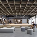 Modern Library Reading Room 3d model