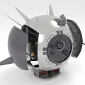 Sci-fi missile drone tech ball 3d model