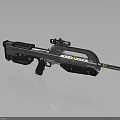 Modern Tactical Rifle With Scope Barrel And Black Gray Detailed Design Components