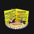 Other Designed Popcorn Buckets With Cartoon Patterns Text And Various Colors