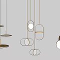 Light Luxury Chandelier Chandelier Combination 3d model