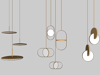 Light Luxury Chandelier Combination 3d model