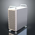 Modern Industrial Equipment With Perforated Side Panel Top Handles And Metal Legs