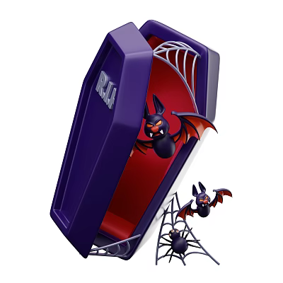 Modern Bat Spider Halloween Decorations Cartoon Bat 3d model Modern Bat Spider Halloween Decorations Cartoon Bat 3d model