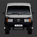 White Off-road Vehicle With Sturdy Exterior Front Grille Headlights And 3D Rendered Design