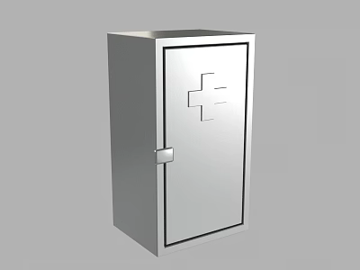 Industrial Equipment Metal Enclosure Cabinet with Cross Symbol on Secure Door for Industrial Use 3d model
